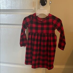 Wonder Nation Red and Black Plaid Kids Dress